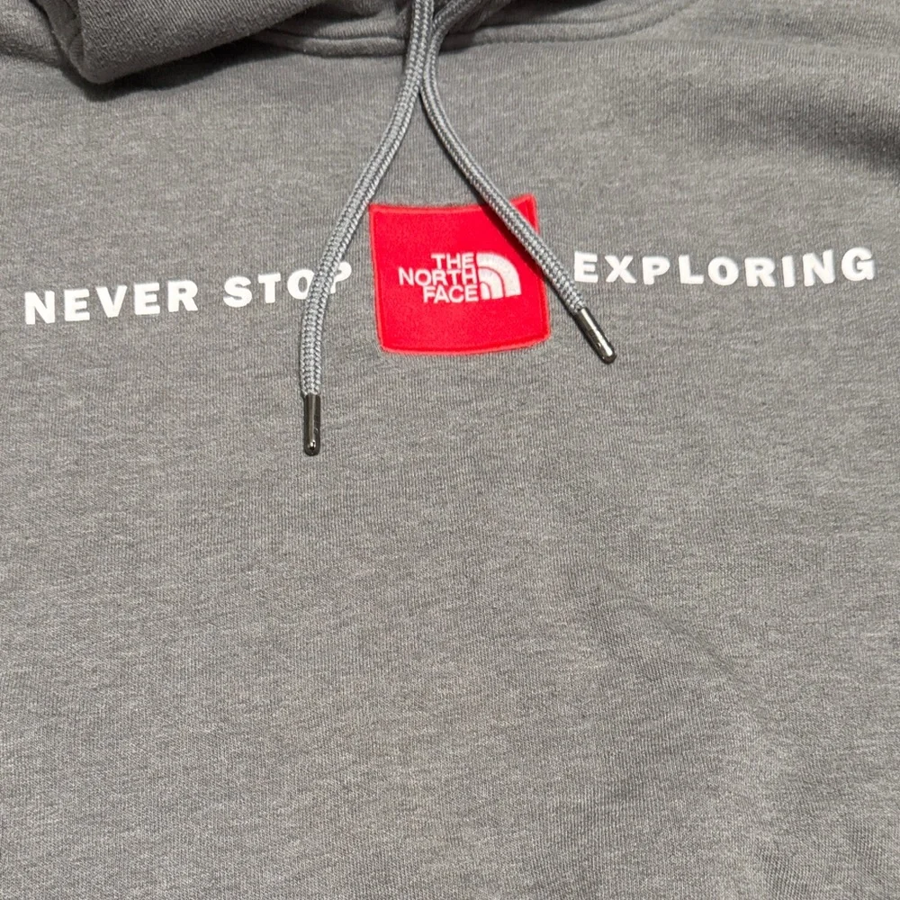 The North Face Never Stop Exploring Men’s Hoodie Sz Small Gray Pullover Logo